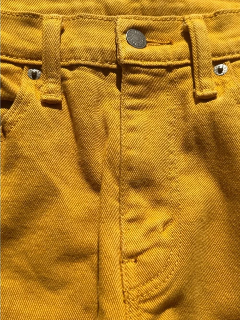 Levi's 514 Straight Fit Jeans W32 L32 Men's Mustard Yellow Denim Pants